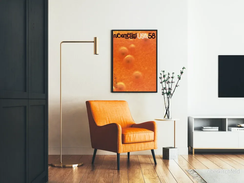Vintageposter USA 58 retro grafik orange - Bild 2