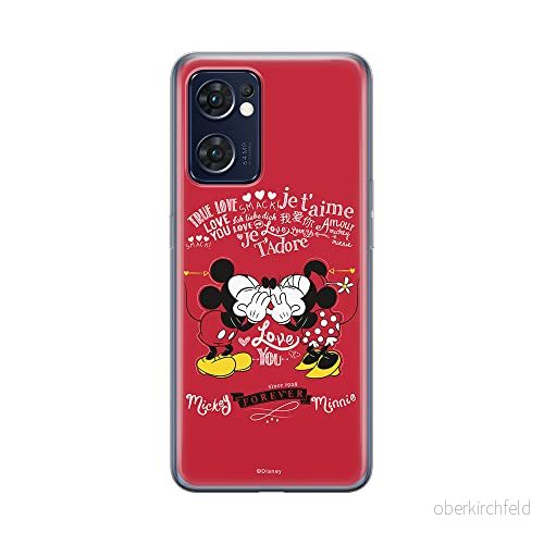ERT GROUP mobiltelefonfodral för Oppo RENO 7 5G originalt och officiellt licensierat Disney mönster Mickey & Minnie 005 optimalt anpassad till formen på mobiltelefonen, fodral tillverkad av TPU plast 5905511302788