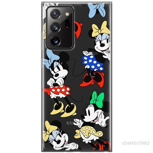 ERT GROUP mobiltelefonfodral för Samsung GALAXY NOTE 20 ULTRA originalt och officiellt licensierat Disney mönster Minnie 076 optimalt anpassad till formen på mobiltelefonen, gedeeltelijk transparant 5905795027414