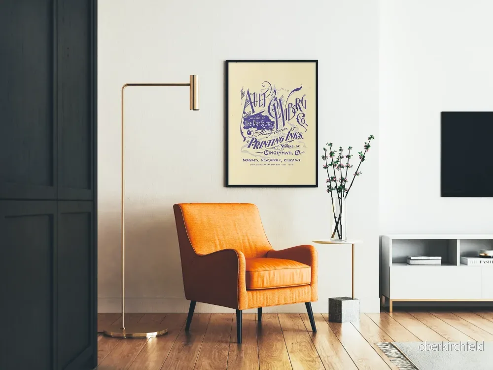 Vintage reklamposter för Ault & Wiborg – Tryckfärger och torra färger - Bild 2