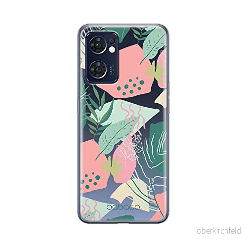 ERT GROUP mobiltelefonfodral för Oppo RENO 7 5G originalt och officiellt licensierat Babaco mönster Plants 010 optimalt anpassad till formen på mobiltelefonen, gedeeltelijk transparant 5905511312725