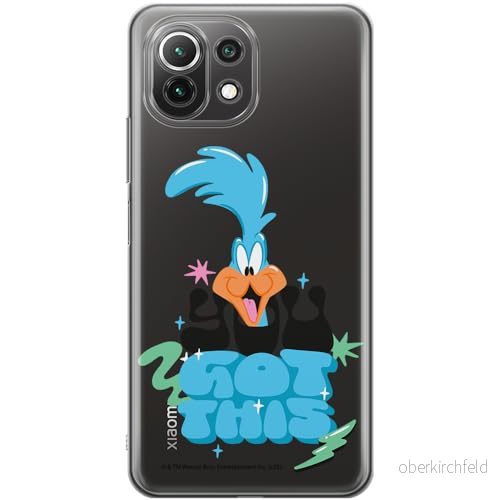 ERT GROUP mobiltelefonfodral för Xiaomi 11 LITE 4G / 5G originalt och officiellt licensierat Looney Tunes mönster Roadrunner 003, gedeeltelijk transparant 5905795125769
