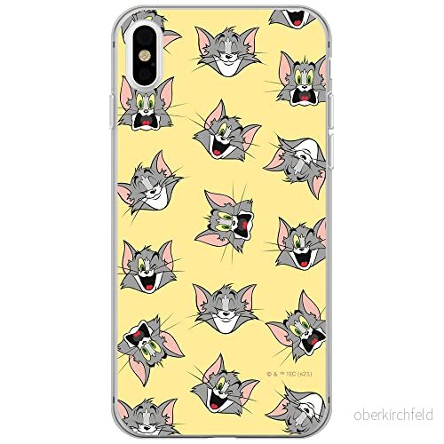 ERT GROUP mobiltelefonfodral för Apple Iphone X/XS originalt och officiellt licensierat Tom and Jerry mönster 007 Vit optimalt anpassad till formen på mobiltelefonen, fodral tillverkad av TPU plast 5904805255236