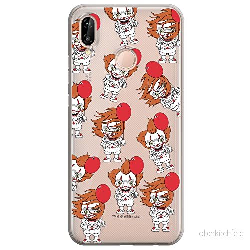 ERT GROUP mobiltelefonfodral för Huawei P20 LITE originalt och officiellt licensierat Horror mönster It 007 Vit optimalt anpassad till formen på mobiltelefonen, gedeeltelijk transparant 5905131960382