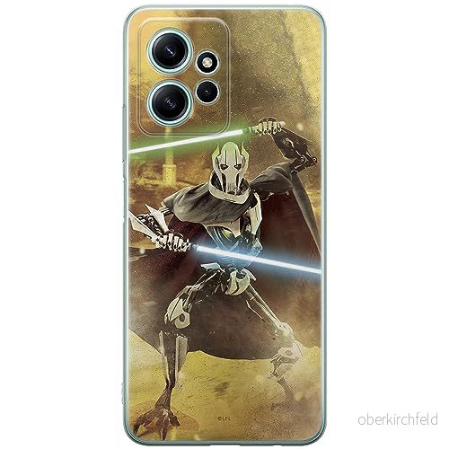 ERT GROUP mobiltelefonfodral för Xiaomi REDMI NOTE 12 4G originalt och officiellt licensierat Star Wars mönster Grievous 001 anpassad till formen på mobiltelefonen, fodral tillverkad av TPU plast 5905511954949