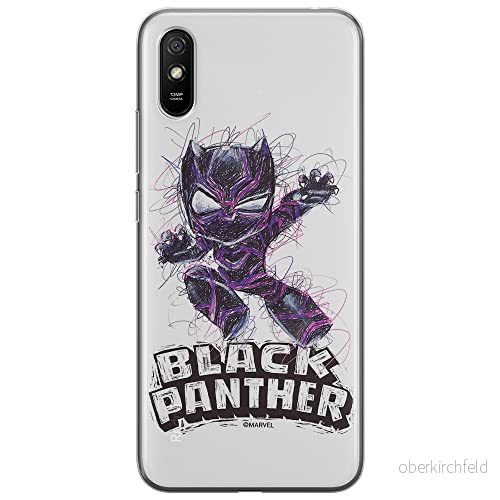 ERT GROUP mobiltelefonfodral för Xiaomi REDMI 9A originalt och officiellt licensierat Marvel mönster Black Panther 017 optimalt anpassad till formen på mobiltelefonen, fodral tillverkad av TPU plast 5904805231582