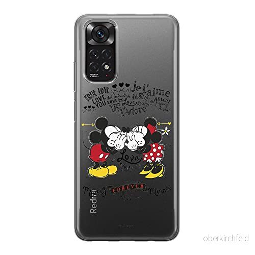 ERT GROUP mobiltelefonfodral för Xiaomi REDMI NOTE 11S 4G / 11 originalt och officiellt licensierat Disney mönster Mickey & Minnie 005, gedeeltelijk transparant 5905511556617