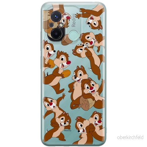 ERT GROUP mobiltelefonfodral för Xiaomi REDMI 12C/ 11A originalt och officiellt licensierat Disney mönster Chip & Dale 004 anpassad till formen på mobiltelefonen, gedeeltelijk transparant 5905795020859
