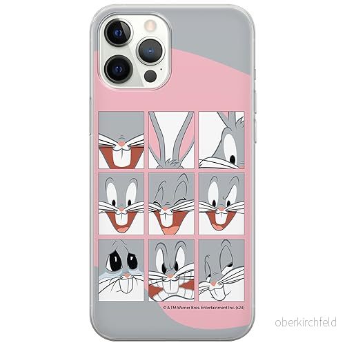 ERT GROUP mobiltelefonfodral för Iphone 12/12 PRO originalt och officiellt licensierat Looney Tunes mönster Bugs 015 anpassad till formen på mobiltelefonen, fodral tillverkad av TPU plast 5905795078126