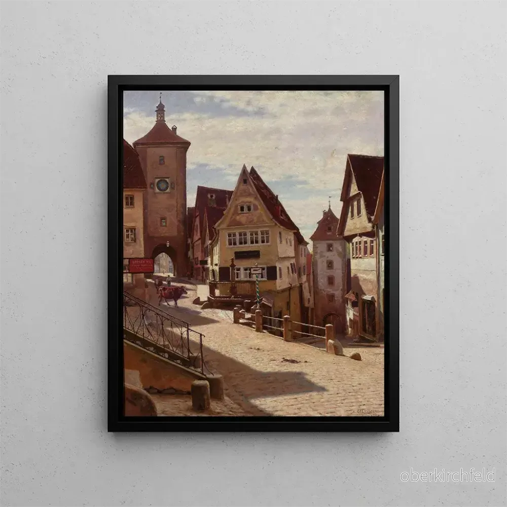 Målning Am Plänlein à Rothenburg – Aleksander Gierymski | Konsttryck Målning Am Plänlein à Rothenburg – Aleksander Gierymski | Konsttryck