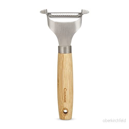 Culinare Naturals C70007 Julienne Y Peeler Hållbar bambu/rostfritt stål (L) 175 mm x (B) 80 Manuellt handhållet skalningsverktyg/köksredskap vass metallblad Ej diskmaskinssäker 5011268834073