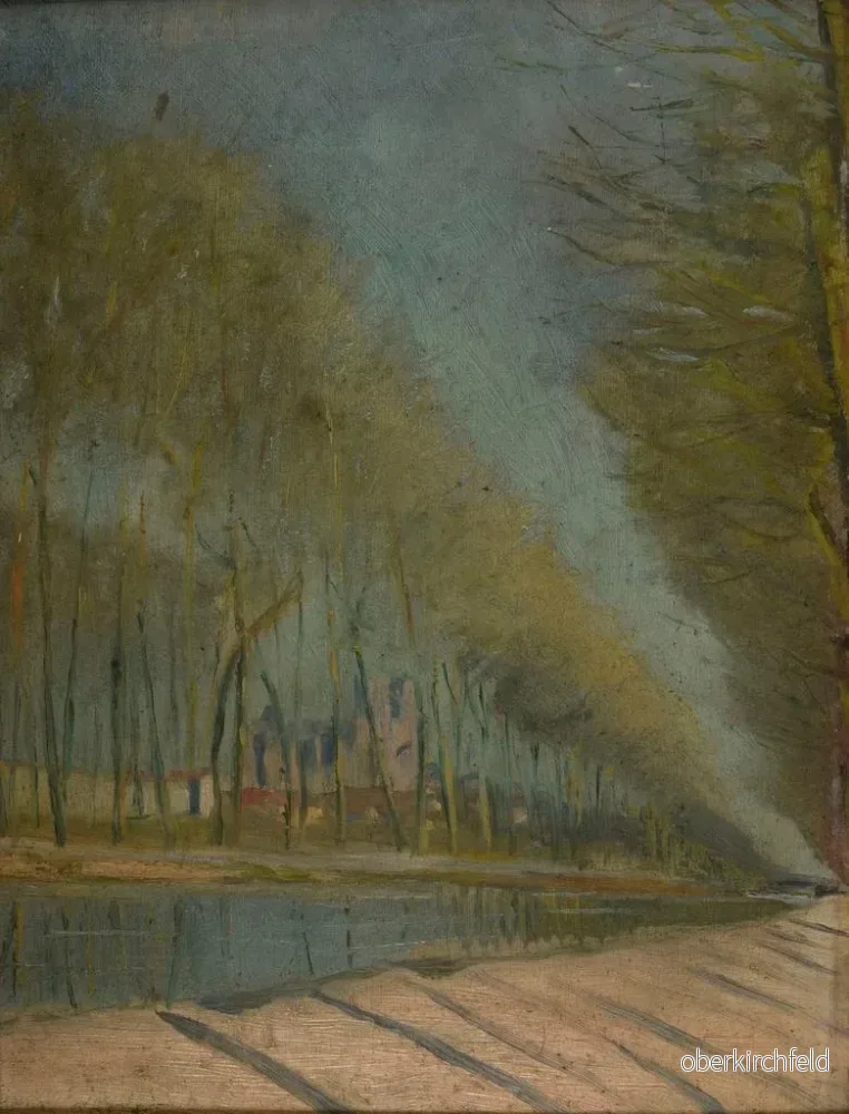 Målning Bords du canal à Reims - Paul Jamot | Konsttryck - Bild 2