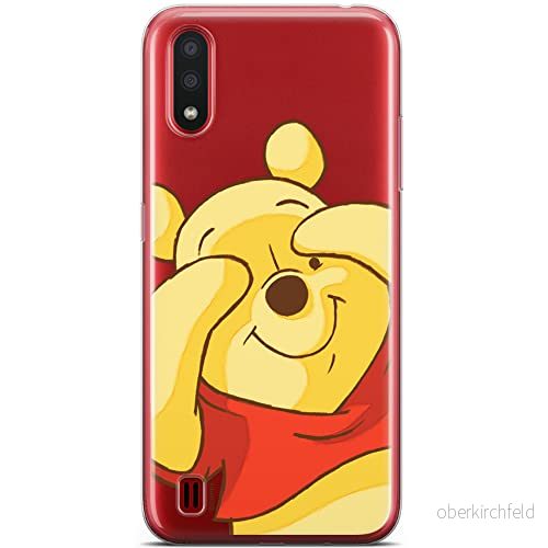 ERT GROUP mobiltelefonfodral för Samsung A01 originalt och officiellt licensierat Disney mönster Winnie the Pooh and friends 033 anpassad till formen på mobiltelefonen, gedeeltelijk transparant 5903537199542