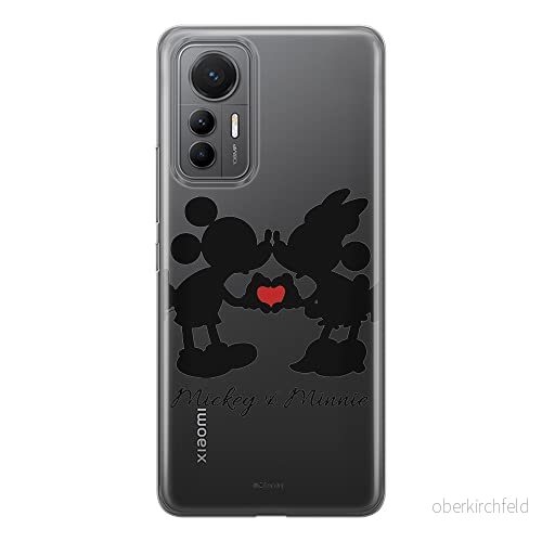 ERT GROUP mobiltelefonfodral för Xiaomi 12 LITE originalt och officiellt licensierat Disney mönster Mickey & Minnie 003 optimalt anpassad till formen på mobiltelefonen, gedeeltelijk transparant 5905511499945