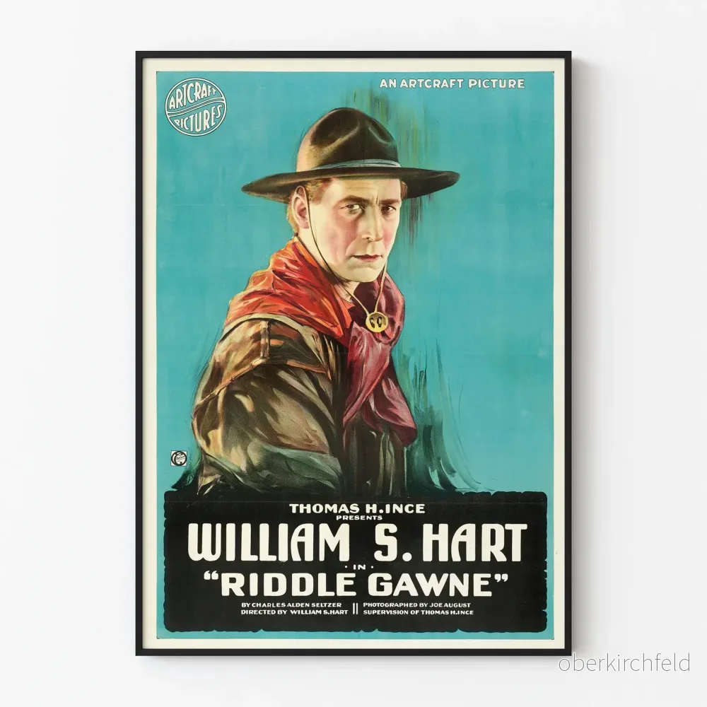 Vintage västernposter Riddle Gawne med William S. Hart