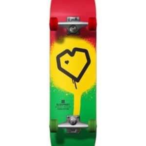 Blueprint Spray Heart V2 komplett skateboard (8 tum rasta 2) 5060626668324 Blueprint Spray Heart V2 komplett skateboard (8 tum rasta 2) 5060626668324