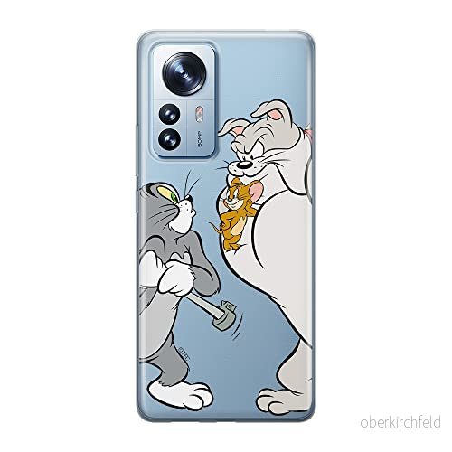 ERT GROUP mobiltelefonfodral för Xiaomi 12 PRO originalt och officiellt licensierat Tom & Jerry mönster 001 optimalt anpassad till formen på mobiltelefonen, gedeeltelijk transparant 5905511518028