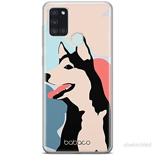 ERT GROUP mobiltelefonfodral för Samsung A21s originalt och officiellt licensierat Babaco mönster Dogs 001 Vit optimalt anpassad till formen på mobiltelefonen, gedeeltelijk transparant 5905131008718