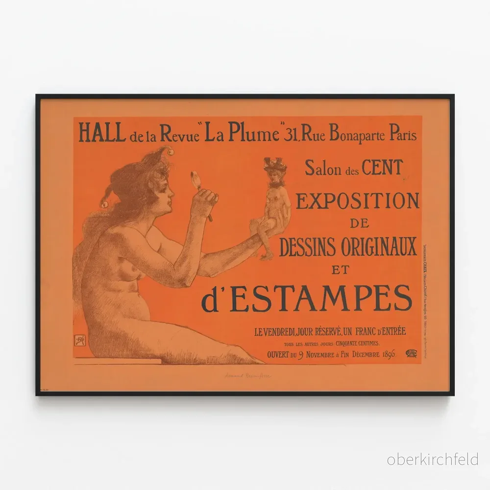 Affisch för Salon des Cent utställning av originalteckningar och grafik Affisch för Salon des Cent utställning av originalteckningar och grafik