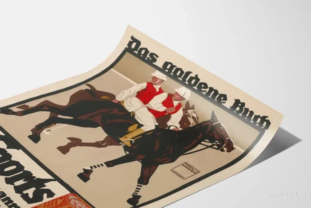 Vintageaffisch Das Goldene Buch des Sports med ryttare på häst - Bild 3