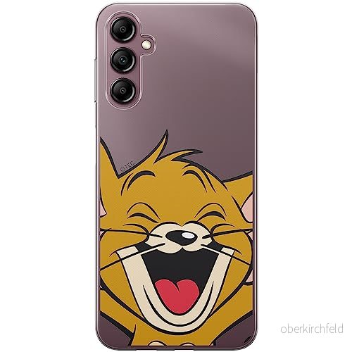 ERT GROUP mobiltelefonfodral för Samsung A14 4G/5G originalt och officiellt licensierat Tom & Jerry mönster 003 optimalt anpassad till formen på mobiltelefonen, gedeeltelijk transparant 5905511772765