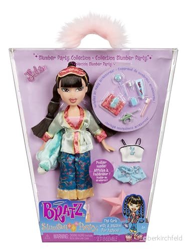 Bratz Slumber Party modedocka Jade med 2 uppsättningar pyjamas, plysch och tillbehör för barn samlare 35051592068