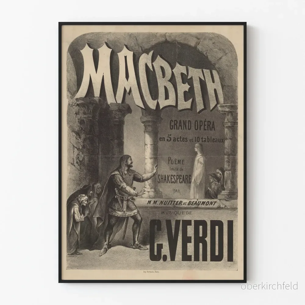 Vintageposter av operan Macbeth av C. Verdi Vintageposter av operan Macbeth av C. Verdi