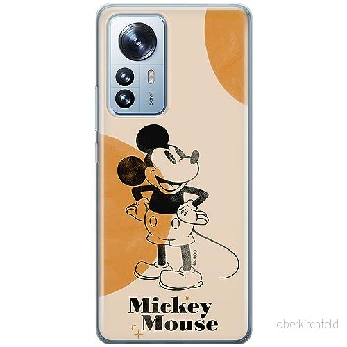 ERT GROUP mobiltelefonfodral för Xiaomi 12 / 12X originalt och officiellt licensierat Disney mönster Mickey 054 optimalt anpassad till formen på mobiltelefonen, fodral tillverkad av TPU plast 5905795035662