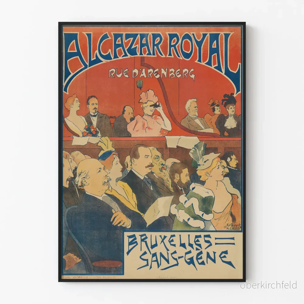 Vintage dekorativ poster Alcazar Royal Bruxelles Vintage dekorativ poster Alcazar Royal Bruxelles