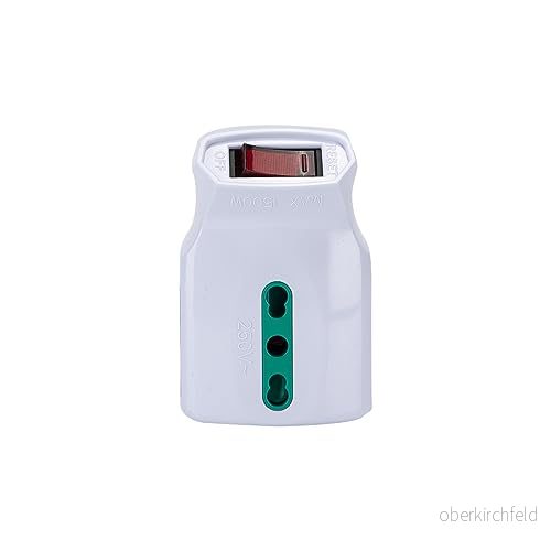 FANTON 87315 Italiensk trippelpluggadapter 10A 3 italienska tvåstegsuttag 16A och överbelastningsbrytare 8015450176931
