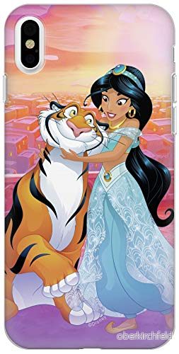 ERT GROUP mobiltelefonfodral för Apple Iphone XS Max originalt och officiellt licensierat Disney mönster Jasmine and Aladdin 001 Vit anpassad till formen på mobiltelefonen, gedeeltelijk transparant 5903040593646