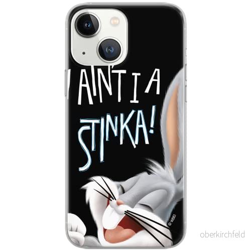 ERT GROUP mobiltelefonfodral för Iphone 13 originalt och officiellt licensierat Looney Tunes mönster Bugs 003 Vit optimalt anpassad till formen på mobiltelefonen, fodral tillverkad av TPU plast 5903932920703