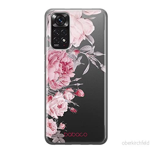 ERT GROUP mobiltelefonfodral för Xiaomi REDMI NOTE 11S 4G / 11 originalt och officiellt licensierat Babaco mönster Flowers 059, gedeeltelijk transparant 5905511569419