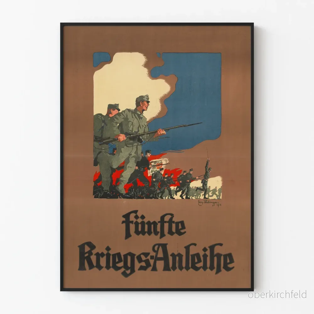 Vintage propagandaposter för tysk militärreklam