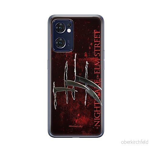 ERT GROUP mobiltelefonfodral för Oppo RENO 7 5G originalt och officiellt licensierat Horror mönster Nightmare of Elm Street 004 anpassad till formen på mobiltelefonen, fodral tillverkad av TPU plast 5905511318536
