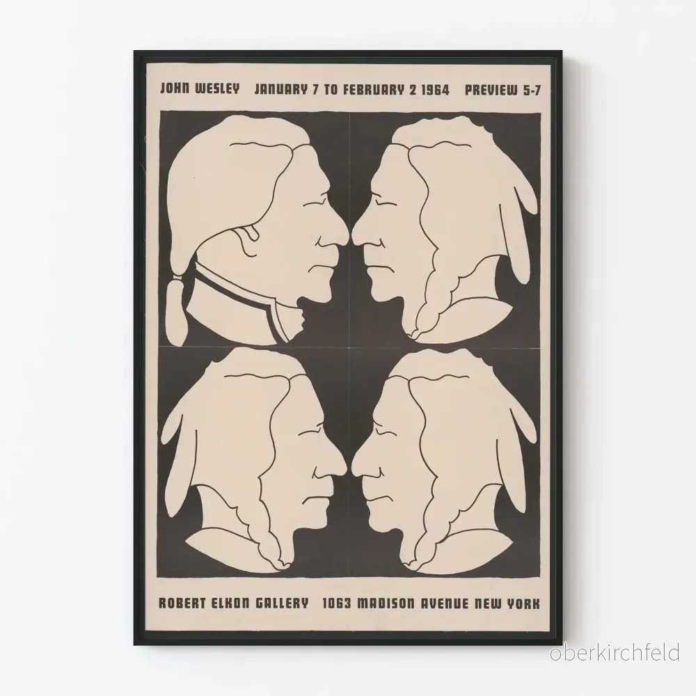 John Wesley 1964 vintage utställningsposter