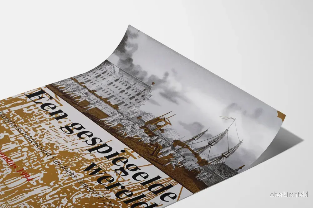 Historisk poster 'Een gespiegeld wereld' - Vintage väggkonst Amsterdam - Bild 3