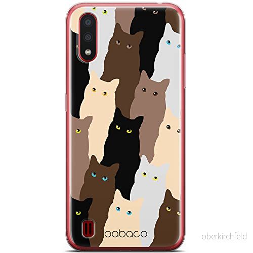 ERT GROUP mobiltelefonfodral för Samsung A01 originalt och officiellt licensierat Babaco mönster Cats 001 optimalt anpassad till formen på mobiltelefonen, fodral tillverkad av TPU plast 5905131055507
