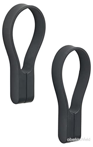 Zone Denmark Loop handduksclips, handdukshängare, magnetiska clips för handdukar och kökshanddukar, 9 cm, 2 st, svart 5722000279204