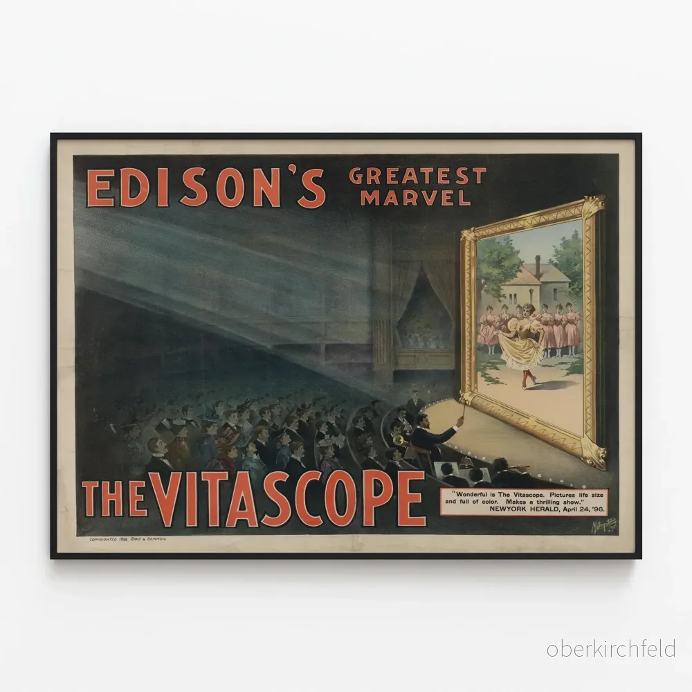 Vintageposter Edisons största underverk - Vitascope
