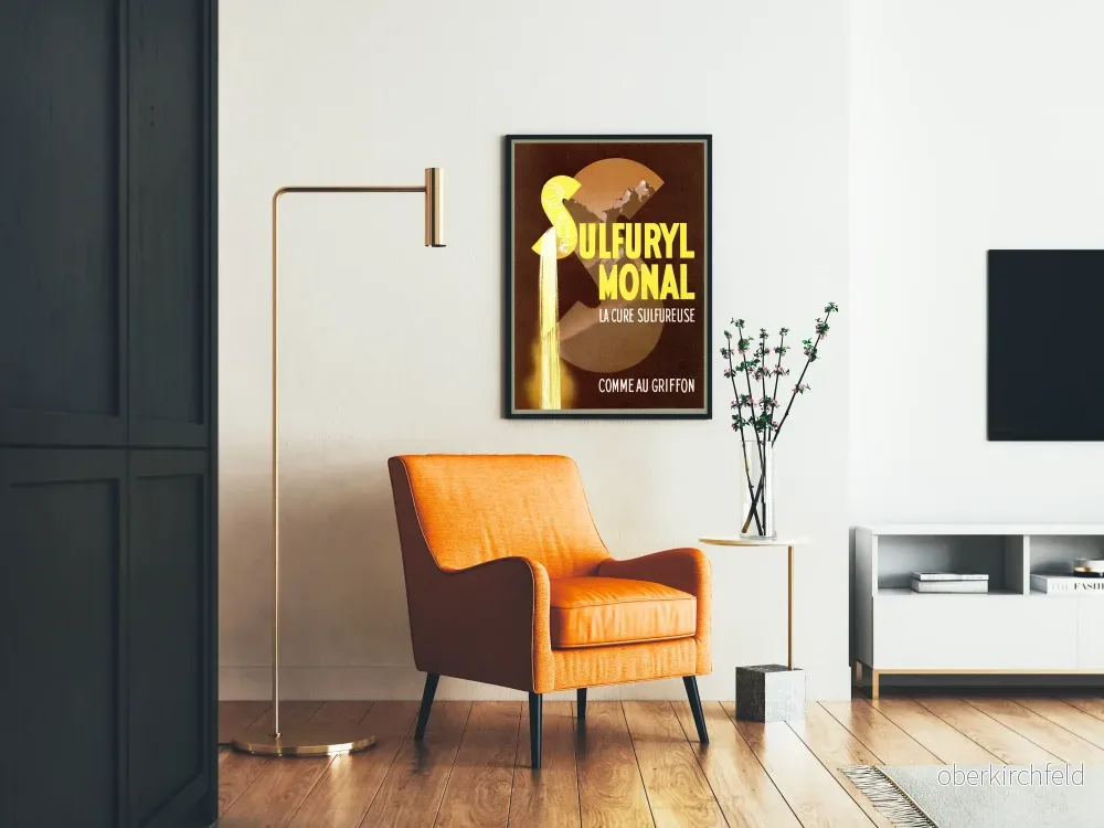 Vintageposter Sulfuryl Monal kur sulfurerande väggdekoration - Bild 2