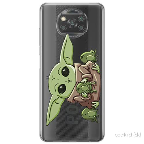 ERT GROUP mobiltelefonfodral för Xiaomi POCOPHONE X3 originalt och officiellt licensierat Star Wars mönster Baby Yoda 014 optimalt anpassad till formen på mobiltelefonen, gedeeltelijk transparant 5904805056413