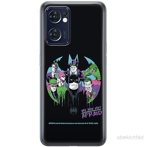 ERT GROUP mobiltelefonfodral för Oppo RENO 7 5G originalt och officiellt licensierat DC mönster Batman 100 optimalt anpassad till formen på mobiltelefonen, fodral tillverkad av TPU plast 5905795059958