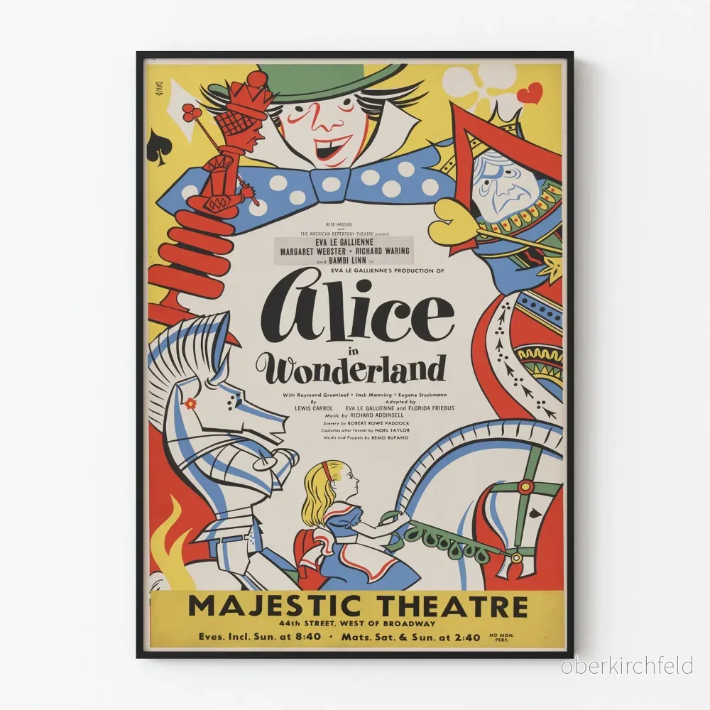 Vintageposter Alice i Underlandet - Originell väggdekoration teater