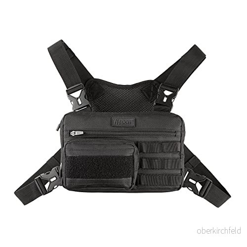 Fitdom Unisex vuxna Cp 2 bagage kurirväska, svart, S, rig fit 646341945657
