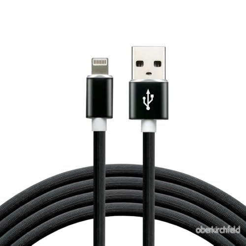 everActive USB kabel: Silikonkabel, Lightninging/Smart Phone, surfplatta, Pad, snabb laddning med upp till 2,4 A, 150 cm lång, svart, modell: CBS 1,5 IB 5903205771063