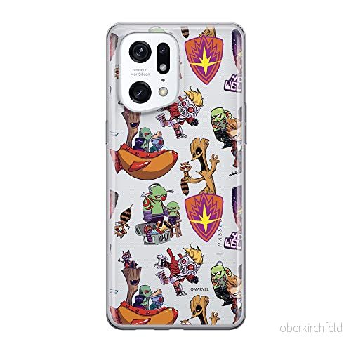 ERT GROUP mobiltelefonfodral för Oppo FIND X5 PRO originalt och officiellt licensierat Marvel mönster Guardians of the Galaxy 007 anpassad till formen på mobiltelefonen, gedeeltelijk transparant 5905511405977