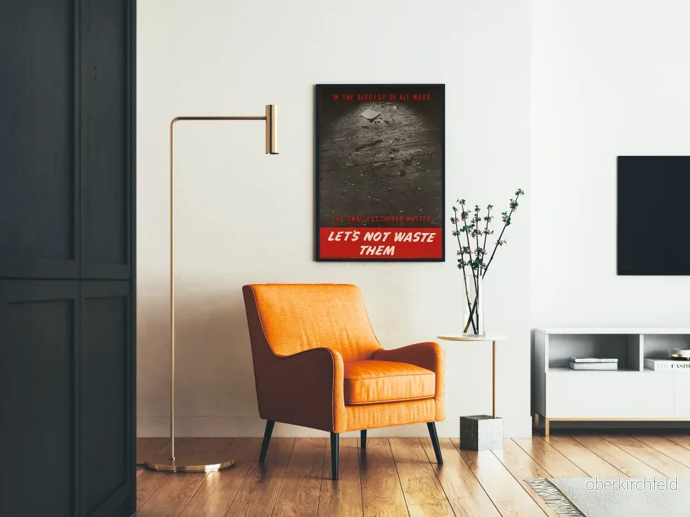 Vintageposter för medvetenhet om materialspill - Bild 2