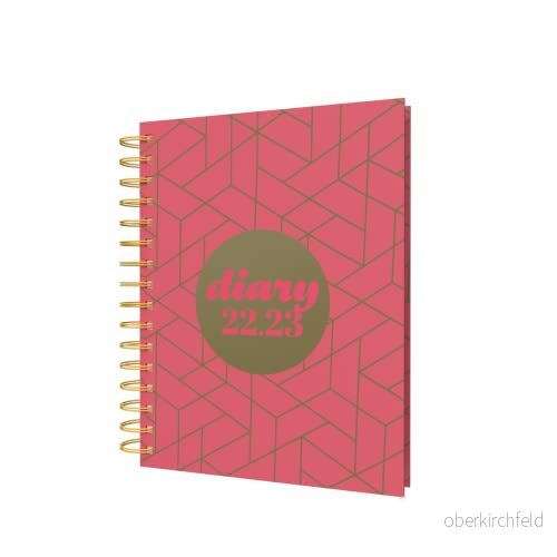 Collins Scandi A5 Day To Page Mid Year Academic dagbok 2022 23 Geo Pink (PW51M.GEPK 2223) Studentdagboksplanerare med dagbok, anteckningar och tidtabeller 5017321280467