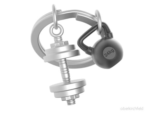 METALMORPHOSE nyckelring bodybuilding sport passion, gåva till herr, dam gåva, Färg: silverfärger, Taille unique 5404006060269